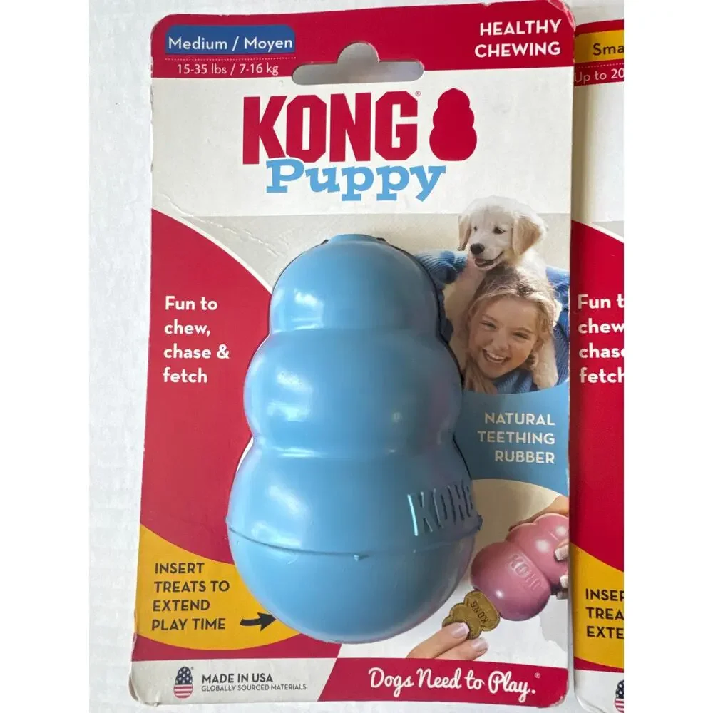 NWT Kong puppy 2 pack blue pink small & medium & 2 outfits medium